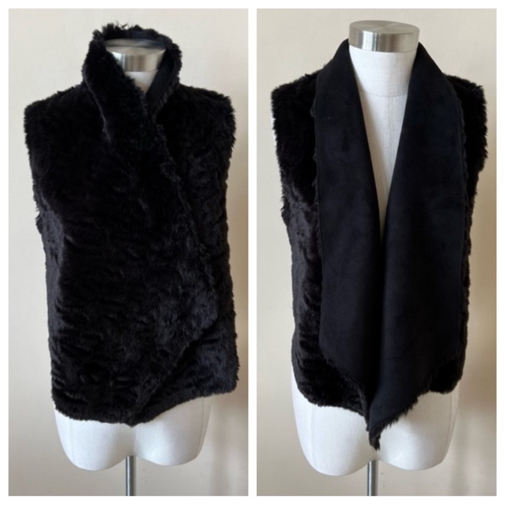 The Kooples vegan fur vest black 17765